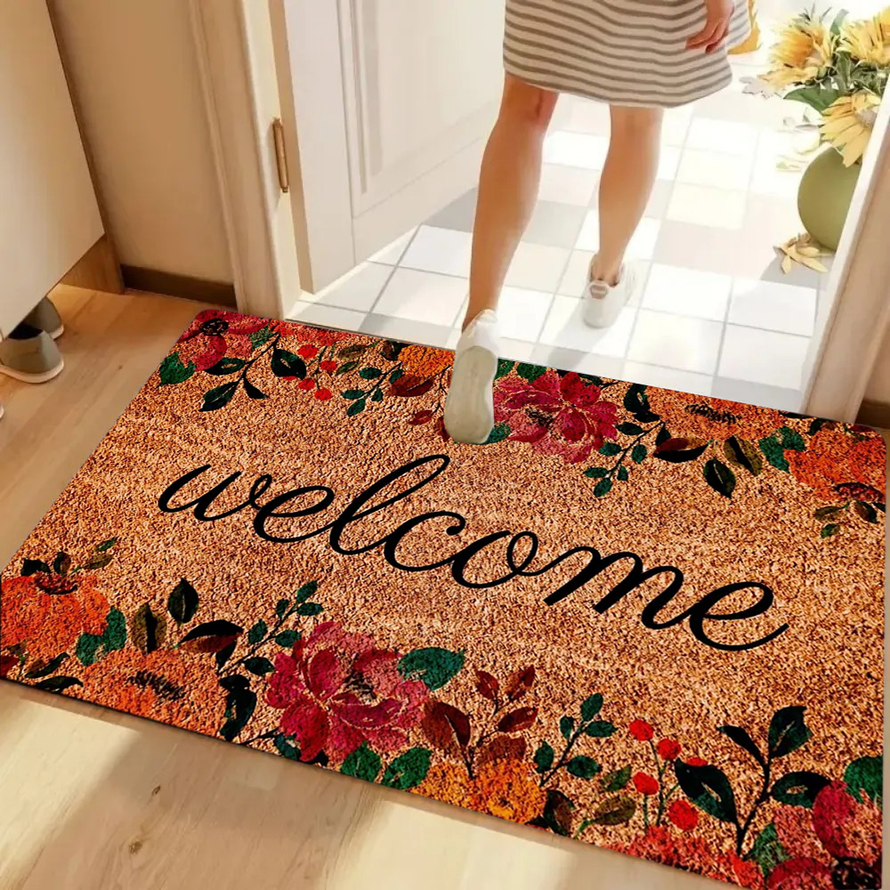 Welcome Retro Floral Doormat O - огляд і ціна Maranta Prayer Plant