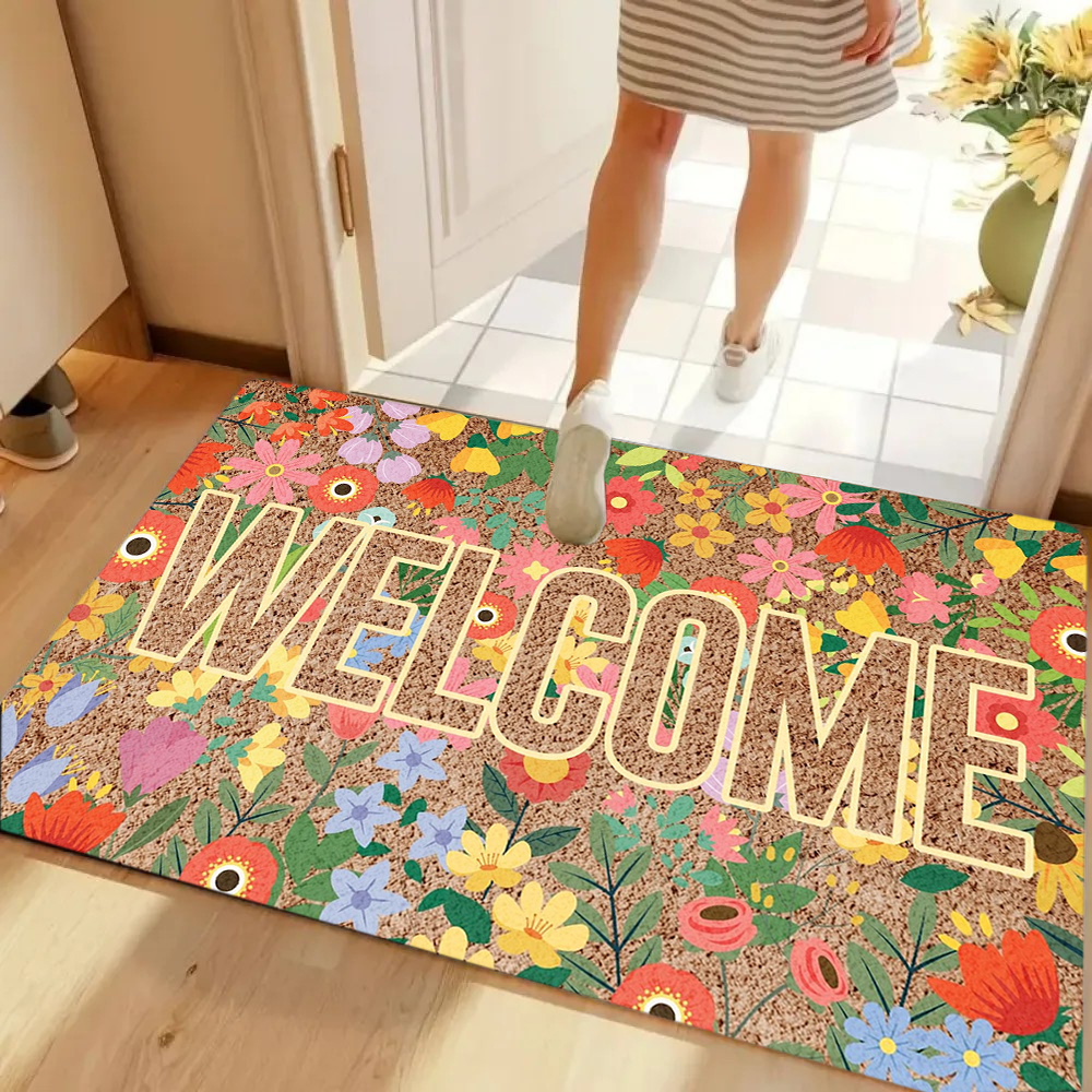 Welcome Retro Floral Doormat O - огляд і ціна Maranta Prayer Plant